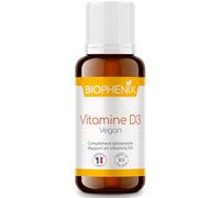 Biophénix - Vitamine D3 20 ml - Complément Alimentaire - Système Immunitaire - Capital Osseux - Dentition - 100% Naturel à Base de Végétaux - Fabriqué en France - 500 Gouttes: 1Goutte/Jour