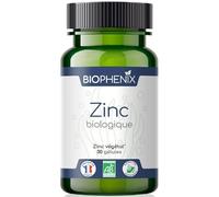 Biophénix - Zinc Bio 30 gélules - Procédé Exclusif Extraction Intégrale® - Complément Alimentaire 100% Naturel à Base de Végétaux - 0% Excipien - Nouvelle formule - Fabriqué en France - Vegan