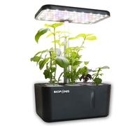 Bioponis - Eden Noir - Potager d'Intérieur Hydroponique pour Plantes Aromatiques - 5 Emplacements de Culture