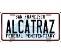 Biopracess Alcatraz Plaque d'immatriculation en métal 20,3 x 30,5 cm
