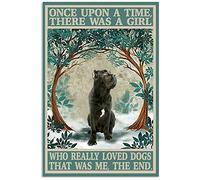 Biopracess Cane Corso Affiche « Once Upon A Time » - Décoration murale pour la maison - Plaque en métal - 20,3 x 30,5 cm