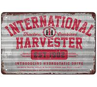 Biopracess Farmall Autocollant mural en tôle ondulée Ih Farmall Hot Rod 20,3 x 30,5 cm