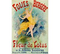 Biopracess Folies Bergere Dance Lotus Flower Ballet Pantomime Art Décoration murale Affiche en métal 20,3 x 30,5 cm
