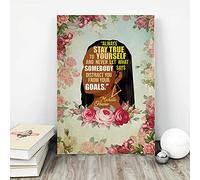 Biopracess Michelle Obama Feminist Always Stay True To Yourself Influential Women History Month Affiche en métal 20,3 x 30,5 cm