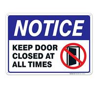 Biopracess Panneau en métal rétro avec inscription « Keep Door Closed At All Times » - 20,3 x 30,5 cm