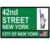 Biopracess Plaque de signalisation de rue 42e St New York 20,3 x 30,5 cm