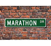 Biopracess Plaque décorative en métal Marathon, 10,2 x 40,6 cm