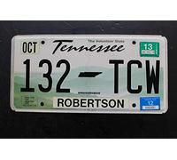 Biopracess Plaque d'immatriculation 2013 Tennessee Robertson County The Volunteer State License Plate # 132 Tcw 15,2 x 30,5 cm