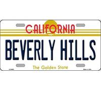Biopracess Plaque d'immatriculation Beverly Hill California State - 15 x 30 cm