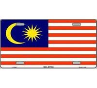 Biopracess Plaque d'immatriculation drapeau de la Malaisie 15 x 30 cm