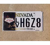 Biopracess Plaque d'immatriculation du centenaire du Nevada Las Vegas 15,2 x 30,5 cm