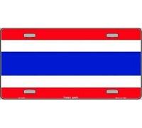 Biopracess Plaque d'immatriculation fantaisie drapeau de la Thaïlande 15 x 30 cm