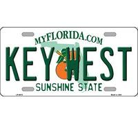 Biopracess Plaque d'immatriculation Key West Florida State - 15 x 30 cm