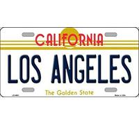 Biopracess Plaque d'immatriculation Los Angeles California State - 15 x 30 cm - Décor de maison - Métal - 6x12 INCHES