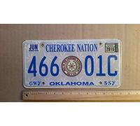 Biopracess Plaque d'immatriculation Oklahoma, Cherokee Nation, 466 Seal 01C 15,2 x 30,5 cm