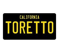 Biopracess Plaque d'immatriculation Toretto California 15,2 x 30,5 cm