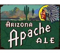 Biopracess Plaque en métal Arizona Apache Ale 20,3 x 30,5 cm