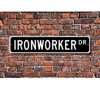 Biopracess Plaque en métal en aluminium 40 x 10 cm - Cadeau pour ferronnier, ferronnier, ouvrier du métal, cadeau de ferronnier, construction, panneau de rue personnalisé