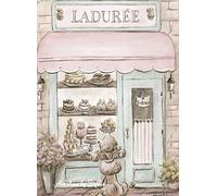 Biopracess Plaque en métal pour chambre d'enfant avec inscription « Paris For Girl Who Loves Baking Laduree » Rose pâle 20,3 x 30,5 cm