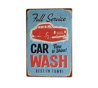 Biopracess Plaque en métal vintage pour lavage de voiture - Décoration murale - 20,3 x 30,5 cm