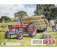 Biopracess Plaque murale en métal 20,3 x 30,5 cm Massey Ferguson 135 - Plaque murale en métal pour garage, abri de jardin, tracteur, cadeau agricole