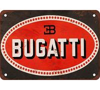 Biopracess Reproduction de plaque en étain Bugatti - Look vintage - 20,3 x 30,5 cm