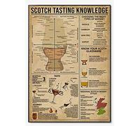 Biopracess Retroes Affiche en métal rétro vintage pour les buveurs de whisky écossais 20,3 x 30,5 cm