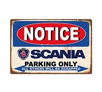 Biopracess Scania Plaque en métal en forme de camion - Décoration pour maison, bureau, bar, pub, garage, grotte - 20 x 30 cm