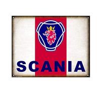 Biopracess Scania Trucks Auto Plaque en métal vintage rétro 20 x 30 cm