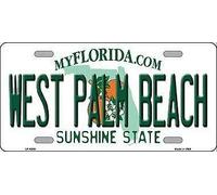 Biopracess West Palm Beach Florida Plaque d'immatriculation en métal 15,2 x 30,5 cm