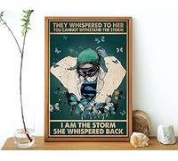 Bioprocess Affiche de motivation infirmière, panneau en métal, 30,5 x 20,3 cm, support mural ou dessus de table, style vintage