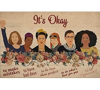 Bioprocess Affiche décorative en métal avec inscription « Well Behaved Women It's Okay to Make Mistakes » - Style vintage - 20,3 x 30,5 cm