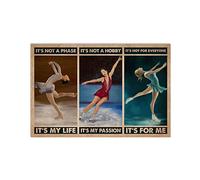 Bioprocess Affiche murale horizontale It's Not A Phase Patinage artistique en étain 20,3 x 30,5 cm