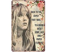 Bioprocess Affiche rétro American To A Room With Some Lace And Paper Flowers Poster plaque murale de café en métal 20,3 x 30,5 cm