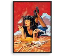 Bioprocess Affiches pour chambre des années 90 - Esthétique Quentin Tarantino - Décoration murale - Affiche en métal - 20,3 x 30,5 cm