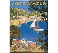 Bioprocess Côte d'Azur France French Seaside Beach Chic Plaque publicitaire en métal 20,3 x 30,5 cm