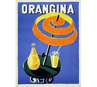 Bioprocess Decor Orangina Plaque vintage en aluminium vintage pour bar et café 20,3 x 30,5 cm