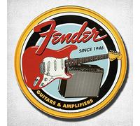 Bioprocess Fender Guitars & Amplifiers Since 1946 Plaque en étain vintage 30 x 30 cm