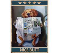 Bioprocess Golden Retriever Poster décoratif amusant Golden Retriever Nice Butt 20,3 x 30,5 cm
