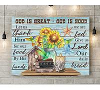 Bioprocess Hummingbird God Christianjesusgod is Great God is Good Humming Bird Wall Art Poster Décoration murale en métal 20,3 x 30,5 cm