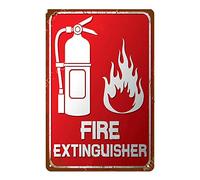 Bioprocess Plaque en métal style extincteur - Décoration murale - 20,3 x 30,5 cm