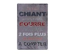 Bioprocess Plaque en métal vintage Chiant Bourre 2 Fois Plus - 20,3 x 30,5 cm