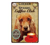 Bioprocess Plaque en métal vintage Cocker Spaniel - 20,3 x 30,5 cm