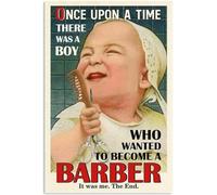 Bioprocess Poster « Barber Once Upon A Time » - Décoration murale en métal - 20,3 x 30,5 cm