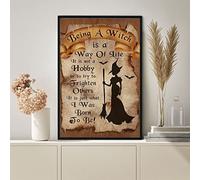 Bioprocess Poster « Being A Witch is A Way of Life », décoration de sorcière, décoration d'Halloween, panneau de sorcière, affiche d'Halloween, affiche décorative murale en métal 30,5 x 20,3 cm
