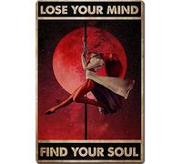 Bioprocess Poster mural en métal avec inscription « And Pole Dance Beauty » pour salle de bain, chambre, bar, club, café, restaurant, art mural, cadeau, décoration murale 20,3 x 30,5 cm