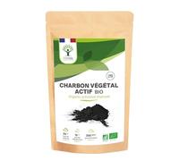 BIOPTIMAL - Charbon Végétal Actif Bio en Poudre Très Fine - Soluble et Comestible - Colorant Alimentaire Noir - pour Pâtisserie Cosmétique - Fabrication et Origine France - 1kg