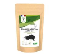 BIOPTIMAL - Charbon Végétal Actif Bio en Poudre Très Fine - Soluble et Comestible - Colorant Alimentaire Noir - pour Pâtisserie Cosmétique - Fabrication et Origine France - 150g