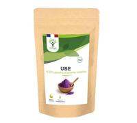 BIOPTIMAL - Ube - Poudre d'Igname Violet - Ingrédient Colorant Alimentaire pour Latte Dessert Pâtisserie Glace - Vegan Sans Gluten Ni Caféine - Contrôlé et Conditionné en France - USDA - 150g