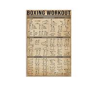 Bioputty Affiche vintage amusante en métal avec inscription « Boxing Knowledge Sport » - 30,5 x 20,3 cm